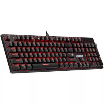 Mechaniczna klawiatura DEFENDER QUEST GK-596 — podświetlenie RGB, Anti-Ghosting, przewodowa, kompaktowy układ