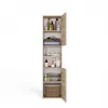 Szafka łazienkowa Top e shop S40 SONOMA — dębowa rama, wolnostojąca, 6 półek, 400×300×1700 mm