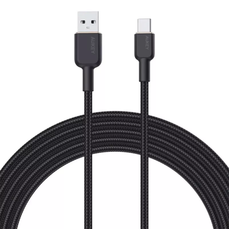 Kabel USB A na USB C Aukey CB-NAC1, 1 m, pleciony nylon, USB PD 60W, USB 2.0