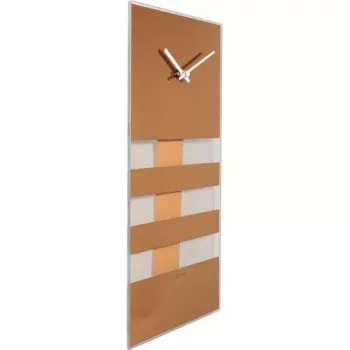 NeXtime zegar 2855co Bold Stripes, 38x19 cm, ścienny, miedziany