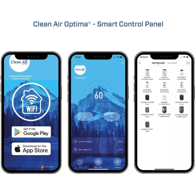 Nawilżacz z JONIZATOREM/CA-607BSMART Clean Air Optima