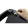 Prostokątny kosz na śmieci Durable NO TOUCH 35 l stal nierdzewna czarny srebrny