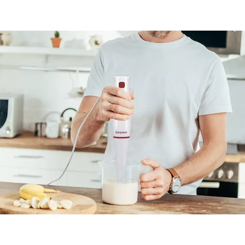Blender ręczny Beper P102FRU003 czerwono-biały