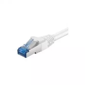Wentronic Goobay CAT 6a kabel krosowy, S/FTP (PiMF), biały, 2 m - LSZH bezhalogenowy, miedź (93749)