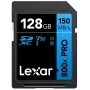 Karta pamięci SDXC Lexar 128GB UHS-I 800xPRO Class 10 U3 V30 — 150 MB/s odczyt, 45 MB/s zapis, czarna
