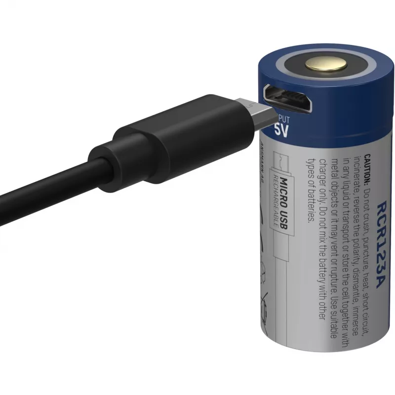 Akumulator Li-ion Ansmann 16340 850 mAh 3,6 V z wejściem Micro USB 1300-0015