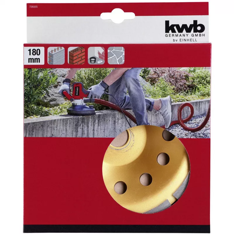 Tarcza diamentowa szlifierska 180 mm do szlifierki do ścian i betonu EINHELL TE‑DW 180