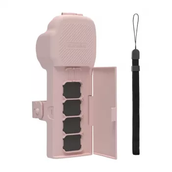 Etui ochronne Sunnylife z paskiem i smyczą do Osmo Pocket 3 (różowe)
