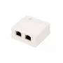Natynkowe gniazdo sieciowe Extralink EX.9649 — 2x RJ45 Cat5e STP