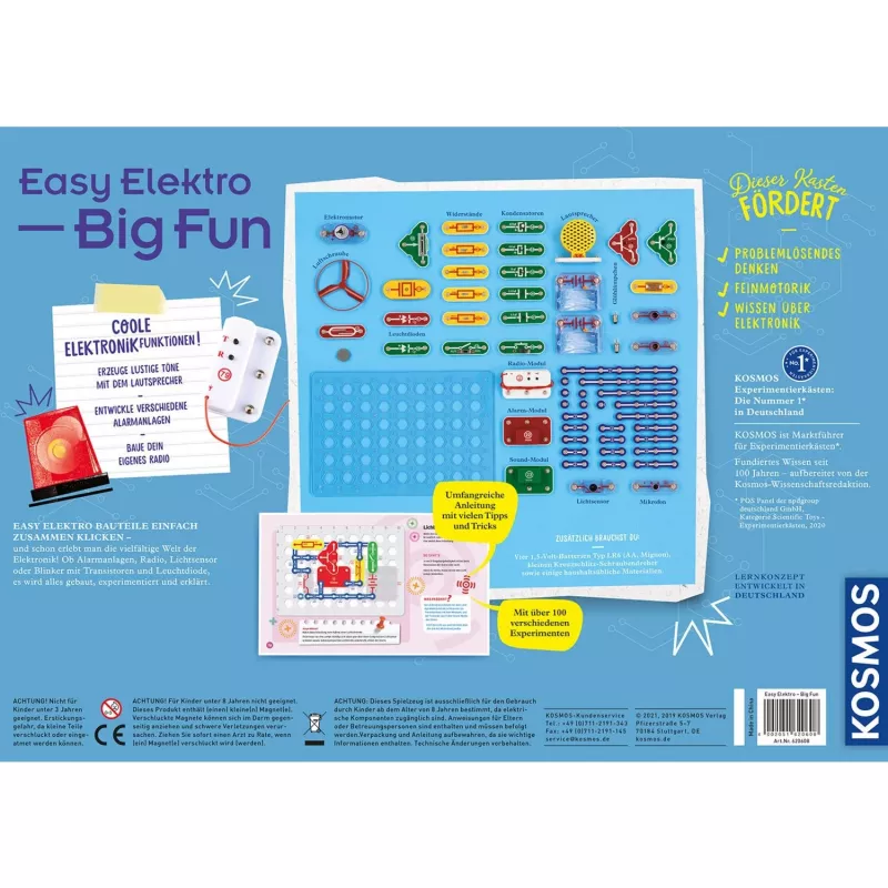 Kosmos Easy Elektro - Big Fun, Zestaw elektroniczny, Elektryczność, od 8 lat, Wielokolorowy