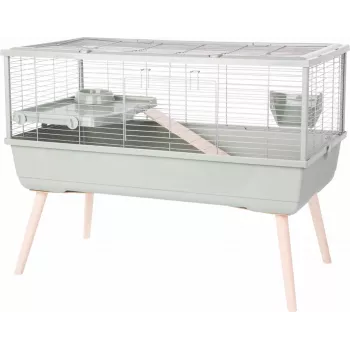 Klatka ZOLUX Neolife 100 zielona — drewniana klatka dla małych zwierząt 990×760×540 mm, odstęp między prętami 15 mm