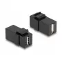 Moduł Keystone DeLOCK USB 2.0 A żeński na USB 2.0 A żeński, czarny