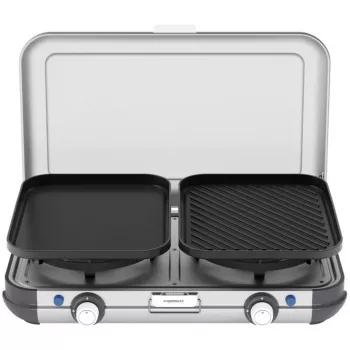 Przenośny grill kuchenka Campingaz 2213311 — 2-strefowy, 5,4 kg, 490×350 mm, czarny/szary/srebrny