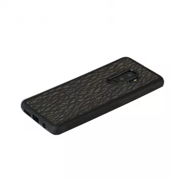 Etui na smartfona man and wood dla Galaxy S9 Plus — carbon Czarny