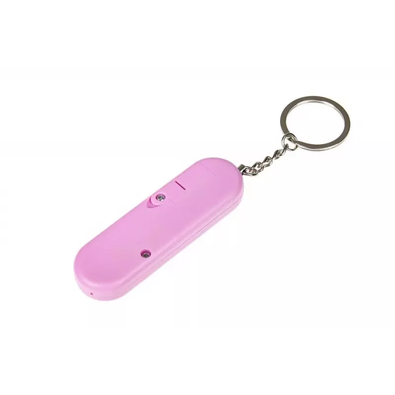 Alarm osobisty GUARD YC-001-PI 130 dB różowy kompaktowe urządzenie bezpieczeństwa, baterie LR41, zasięg 200 m