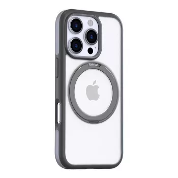 Cover Torras Ostand R Fusion iPhone 16 Pro 15.5 cm szary Transparent