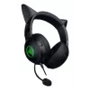 Kraken Kitty V2 – Czarny, Zestaw słuchawkowy do gier, Kocie uszy, Oświetlenie reagujące na stream, Mikrofon kardioidalny HyperClear, 40-milimetrowe przetworniki TriForce, Wbudowany w nauszniki mikrofon, Razer Chroma RGB (uszy i nauszniki), Dźwięk przestrz
