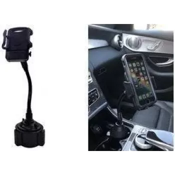 Uchwyt na smartfona do uchwytu na kubek IWH 019265 — plastikowy uchwyt na telefon do samochodu