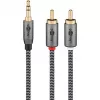 Goobay 65284. Anschluss 1: 3.5mm, Steckverbinder 1 Geschlecht: Männlich, Anschluss 2: 2 x RCA, Steckverbinder 2 Geschlecht: Männlich, Kabelmaterial: K