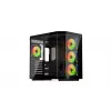 Obudowa komputerowa tower KRUX Empero KRXD010, ATX, czarna — obsługuje karty graficzne do 420 mm, chłodzenia CPU do 155 mm, 2x wnęka 3,5 cala + 3x wnęka 2,5 cala