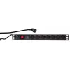 Listwa przeciwprzepięciowa LogiLink PDU7C01 czarna 7 gniazd AC 230 V 2 m