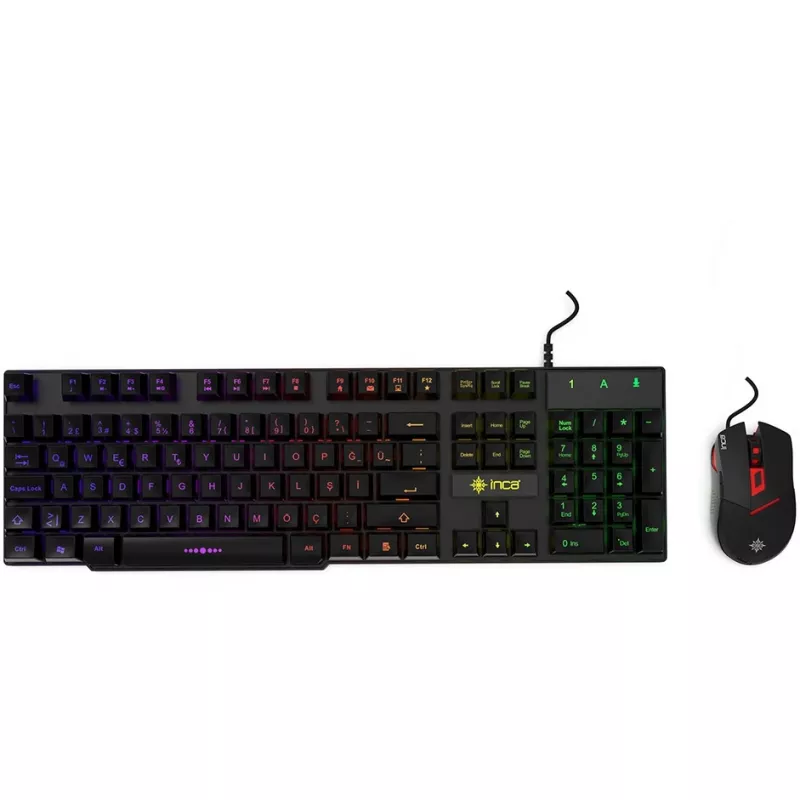 Cian Technology GmbH Cian INCA RAINBOW EFFECT MECHANICAL FEEL GAMING klawiatura & mysz SET