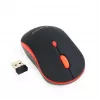 GEMBIRD MUSW-4B-03-R Bezprzewodowa Mysz Optyczna MUSW-4B-03-R 1600 DPI nano USB Czarno-Czerwona