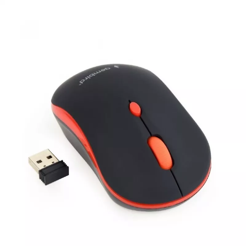 GEMBIRD MUSW-4B-03-R Bezprzewodowa Mysz Optyczna MUSW-4B-03-R 1600 DPI nano USB Czarno-Czerwona