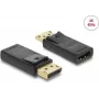 DELOCK Aktywny adapter DisplayPort 1.2 na HDMI 4K HDR, jednoczęściowy przewód zasilany przez USB