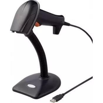 Renkforce skaner kodów kreskowych 2D przewodowy 1D, 2D Laser Czarny Skaner ręczny USB (RF-3376032)