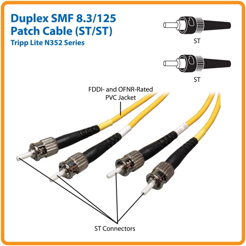 Tripp Eaton Tripp Lite Series Duplex Singlemode 9/125 Fiber Patch kabel (ST/ST)