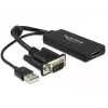 Kabel DeLOCK 0,25m VGA+USB2.0-A/HDMI