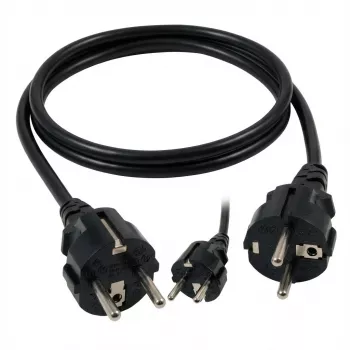 EFB-Elektronik przewód zasilający z uziemieniem, wtyk 90° – C13 90°, czarny, 3,0 m, 3 x 1,00 mm², producent: EFB Elektronik (EK535.3)