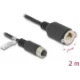 Kabel sieciowy DeLOCK M12 Kabel A-kodowany 8-pinowe gniazdo żeńskie na wtyk RJ45 Cat5e 2m czarny