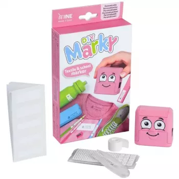 Colop Marky prostokątna różowa pieczątka do papieru i tkanin