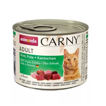 ANIMONDA Carny Adult Beef, turkey and rabbit - mokra karma dla kota - 200g