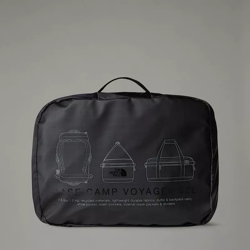 Torba podróżna The North Face Base Camp Voyager Duffel 62 - TNF Black/asfaltowy szary