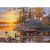 1000-elementowe puzzle schmidt spiele Darrell Bush Boathouse with Canoes, 1000 elementów
