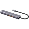 Koncentrator USB typu C CANYON DS-17 — HDMI, USB 3.2 Gen 1 A, USB-C, MicroSD, 10000 Mbit/s, szary