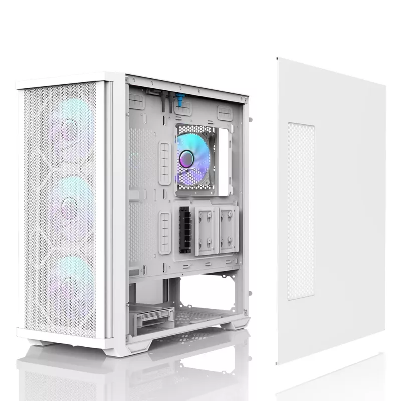 Zalman Z10 DUO ATX ZM-IF120 x4 Biały