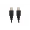 Kabel USB A do USB A LANBERG CA-USBA-30CU-0018-BK — USB 3.2 Gen 1 (5 Gbit/s), 1.8 m, czarny
