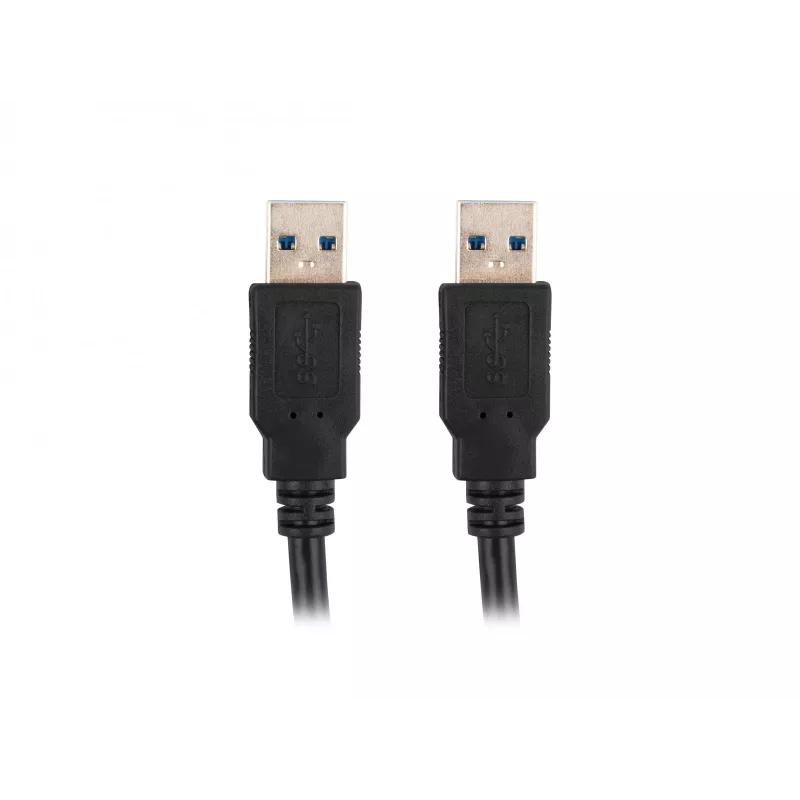 Kabel USB A do USB A LANBERG CA-USBA-30CU-0018-BK — USB 3.2 Gen 1 (5 Gbit/s), 1.8 m, czarny