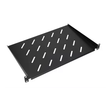 Półka rack Extralink SHELF 1U do szaf wiszących 19 cali, 1U, 300 mm, czarna, metalowa