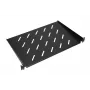 Półka rack Extralink SHELF 1U do szaf wiszących 19 cali, 1U, 300 mm, czarna, metalowa