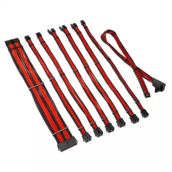 Zestaw kabli/adapterów Kolink Core Pro 12V-2x6 Type 2 w oplocie, Jet Czarny/Racing