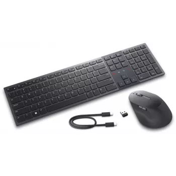 Dell | Premier Collaboration Keyboard and Mouse | KM900 | Zestaw klawiatury i myszy | Bezprzewodowy | LT | Grafitowy | USB-A | Połączenie bezprzewodowe