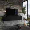 szafka RTV ABI 4D 200x38x62 czarny matowy