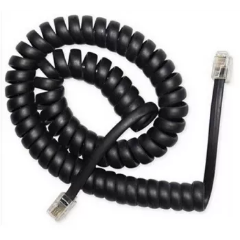 Spiral kabel RJ10/4P4C/2m/Czarny