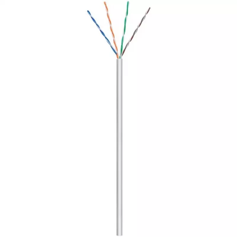 Kabel sieciowy kat.6, U/UTP (szary, 100 metrów, elastyczny)