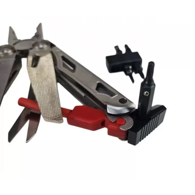 Multitool AZYMUT Giewon FS Fire Starter wielofunkcyjny z 19 narzędziami, krzesiwem, gwizdkiem i pochewką na pasek (H2038A)